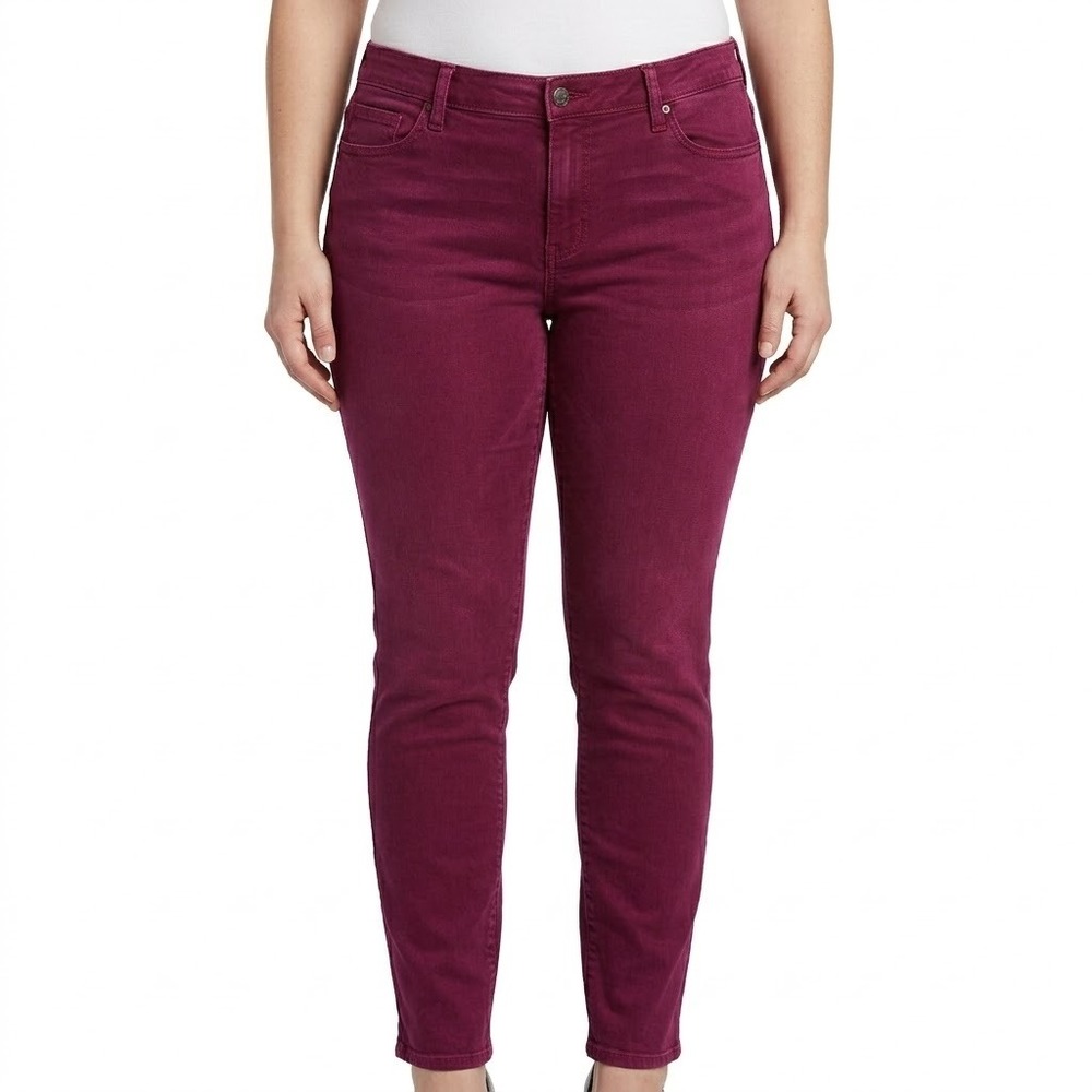Kut from the Kloth Diana Skinny Jeans Size 12 Magenta